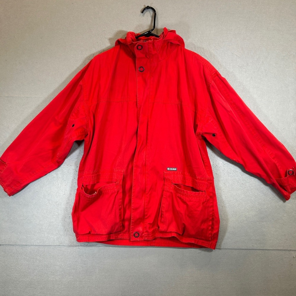 Vintage Colmar Jacket Mens Size 38 Red Hooded Made in Italy Ski Winter Coat